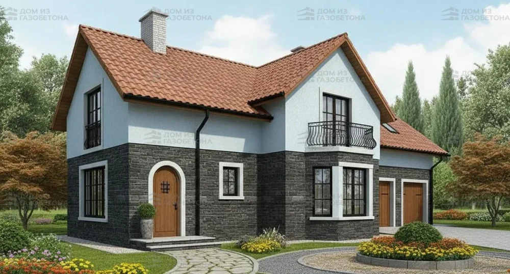 Проект Двухэтажный дом 16 на 12, 179 м2