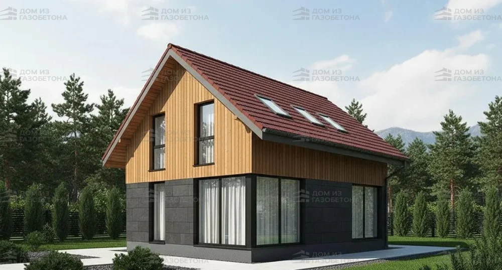 Проект Двухэтажный дом 9 на 8, 94 м2