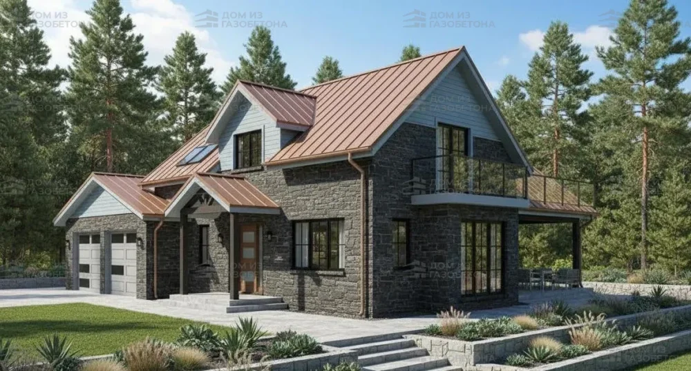 Проект Двухэтажный дом 16 на 11, 196 м2