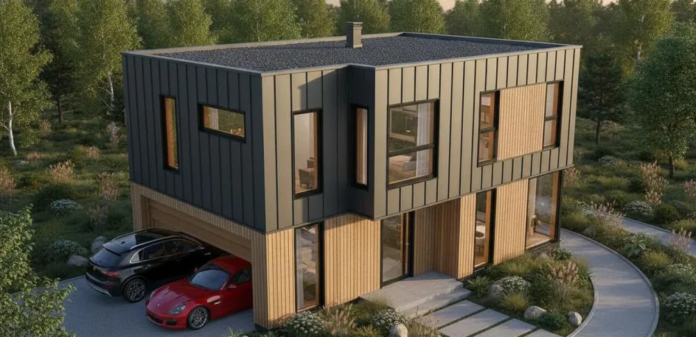 Проект Двухэтажный дом 11 на 11, 202 м2