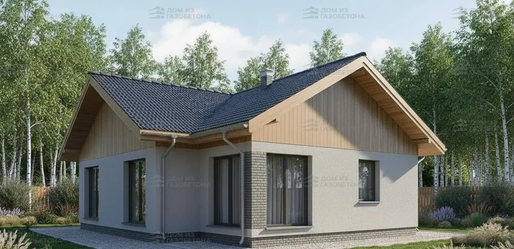 Проект Одноэтажный дом 12 на 11, 86 м2