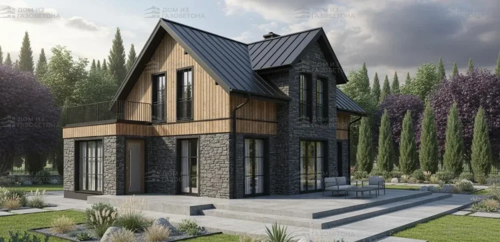 Проект Двухэтажный дом 14 на 13, 174 м2