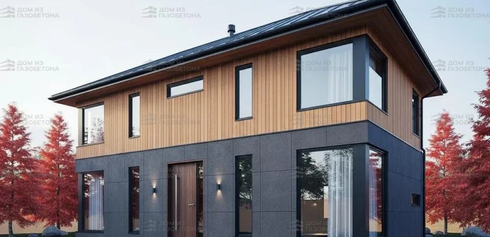 Проект Двухэтажный дом 10 на 10, 141 м2