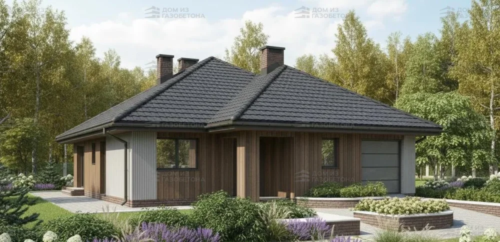 Проект Одноэтажный дом 12 на 19, 160 м2