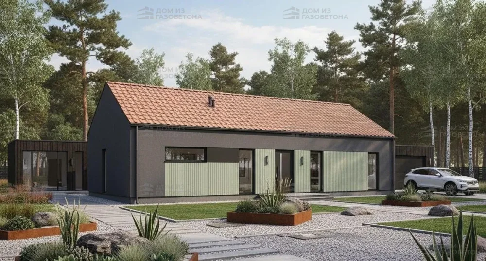 Проект Одноэтажный дом 13 на 25, 200 м2