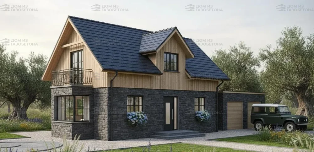 Проект Двухэтажный дом 11 на 11, 140 м2