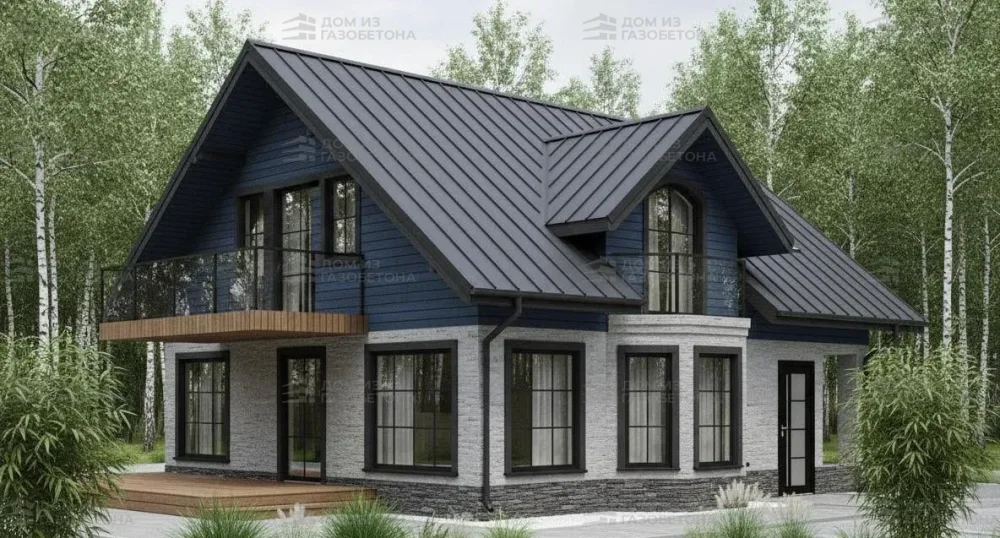 Проект Двухэтажный дом 14 на 12, 176 м2