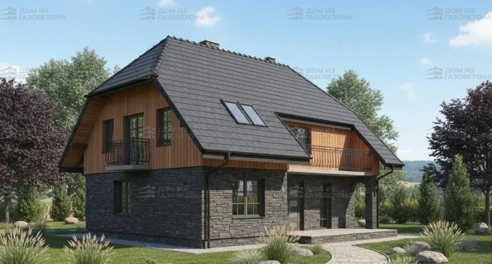 Проект Двухэтажный дом 10 на 9, 136 м2