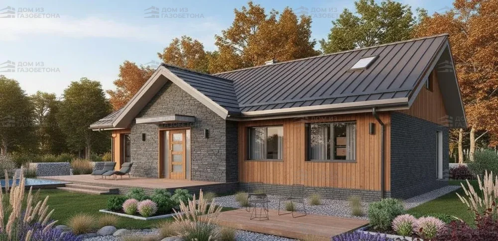 Проект Одноэтажный дом 15 на 12, 121 м2