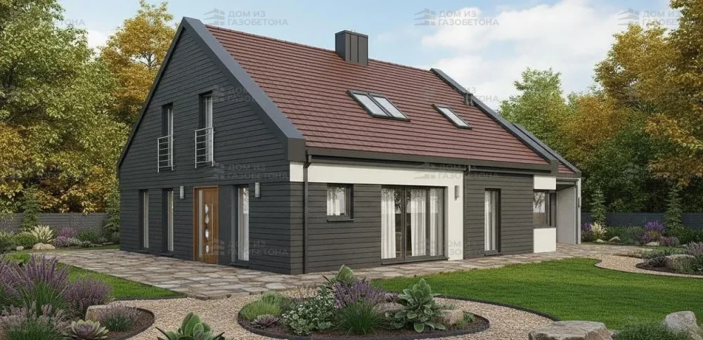 Проект Двухэтажный дом 22 на 13, 244 м2