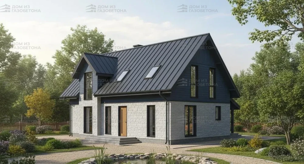 Проект Двухэтажный дом 11 на 11, 122 м2