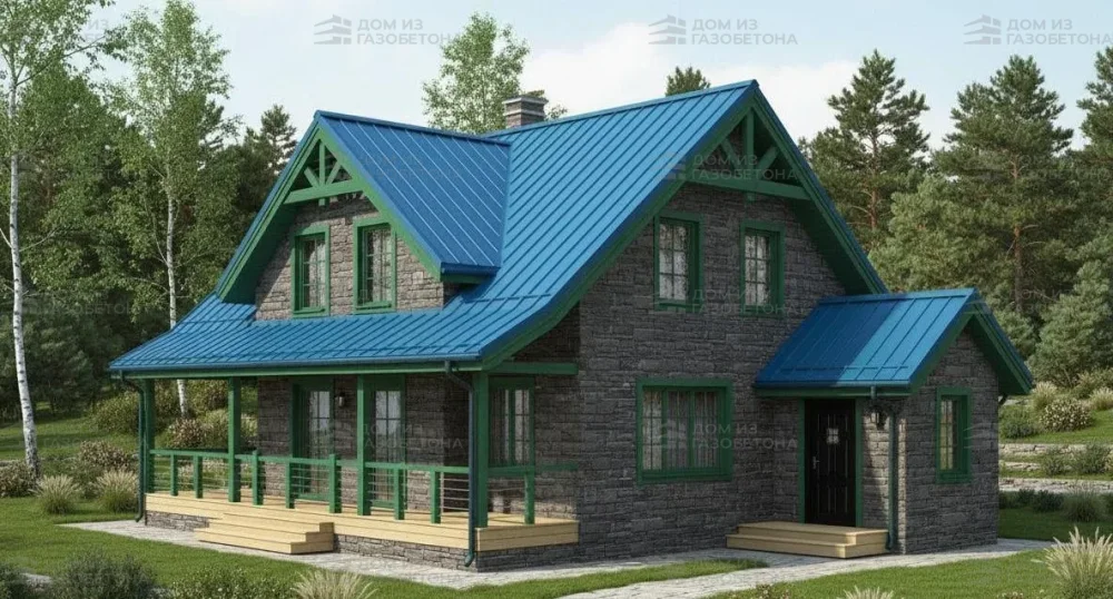 Проект Двухэтажный дом 14 на 11, 181 м2