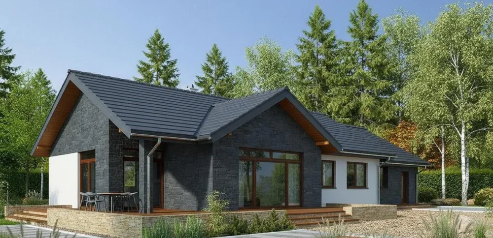 Проект Одноэтажный дом 22 на 12, 163 м2