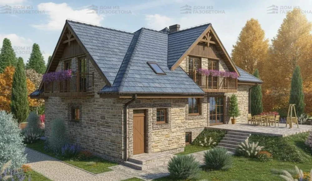 Проект Двухэтажный дом 16 на 12, 242 м2